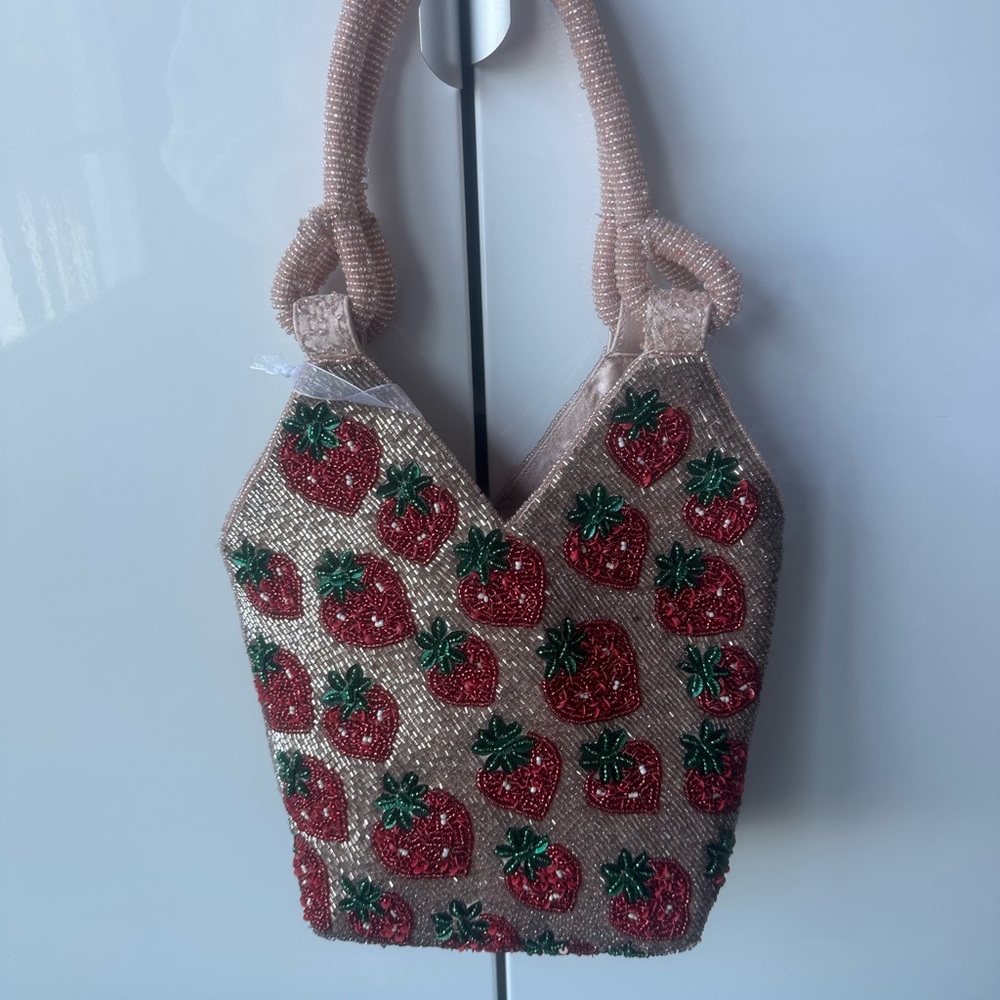 Viral Made in India Strawberry Beaded Handbag